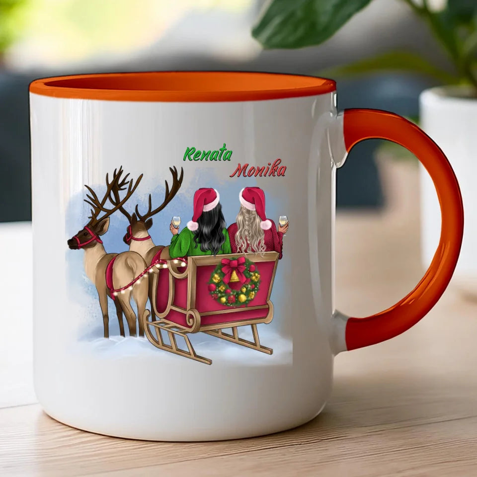 Kubek personalizowany świąteczny dla przyjaciółek #125