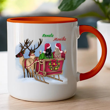 Kubek personalizowany świąteczny dla przyjaciółek #125