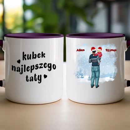 Poduszka świąteczna "Tata z dzieckiem", personalizowany