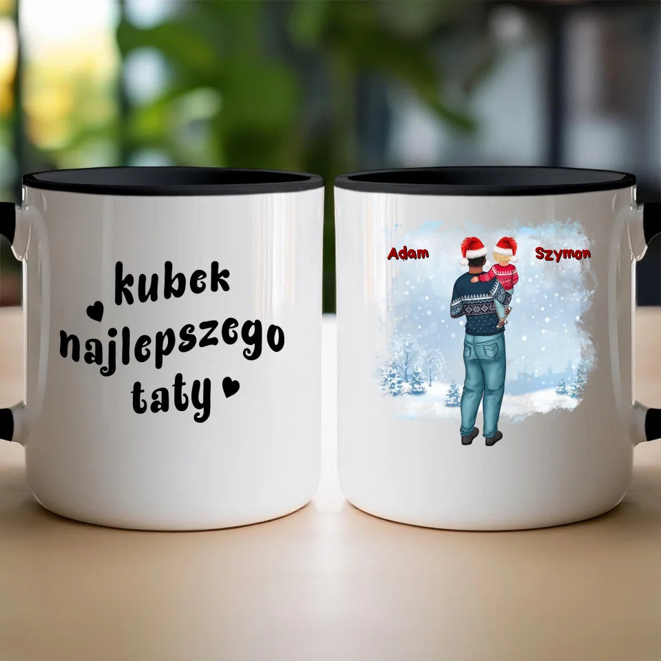 Poduszka świąteczna "Tata z dzieckiem", personalizowany