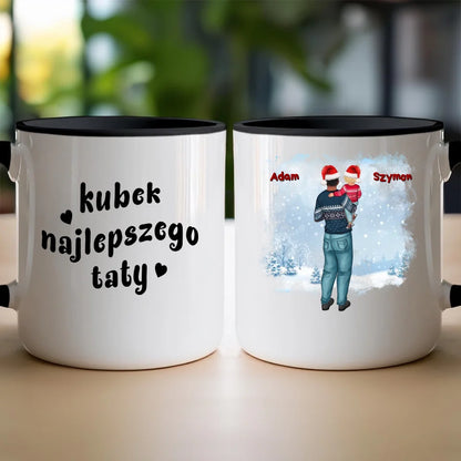 Poduszka świąteczna "Tata z dzieckiem", personalizowany