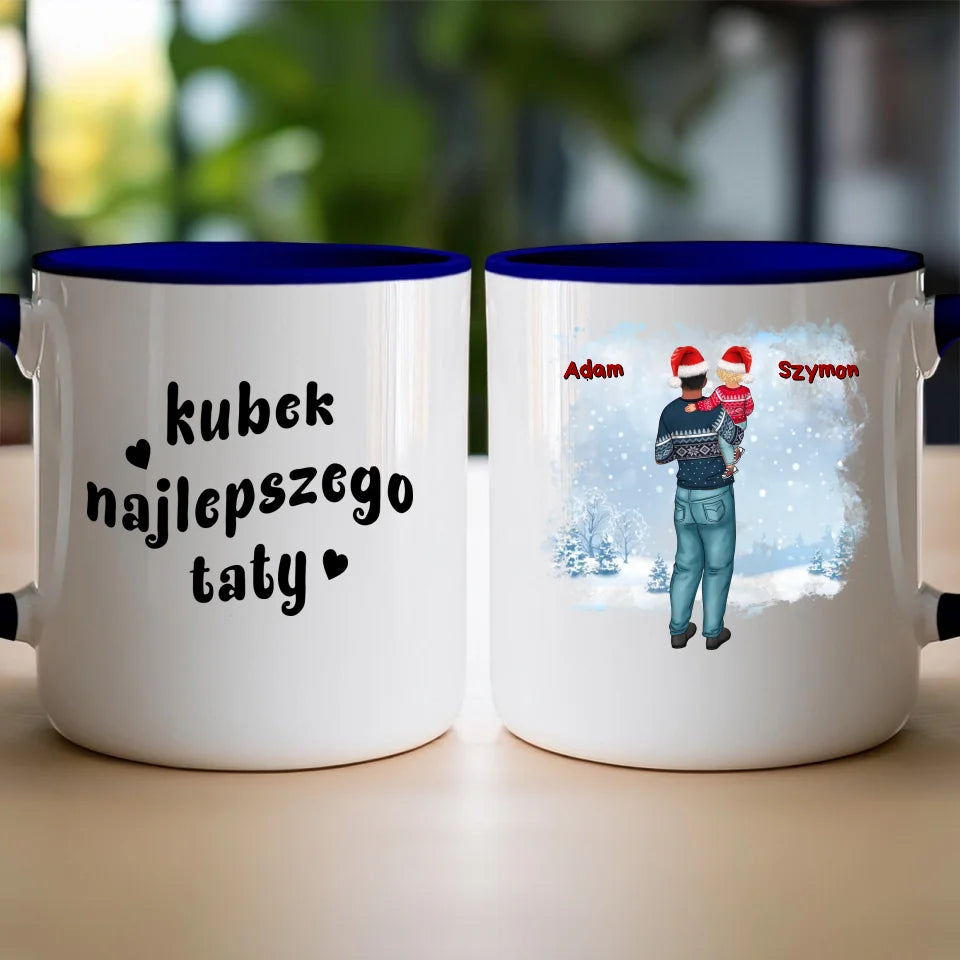 Poduszka świąteczna "Tata z dzieckiem", personalizowany