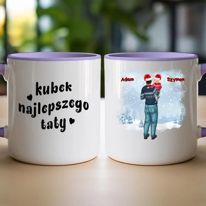 Poduszka świąteczna "Tata z dzieckiem", personalizowany