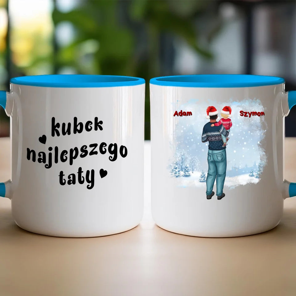 Poduszka świąteczna "Tata z dzieckiem", personalizowany