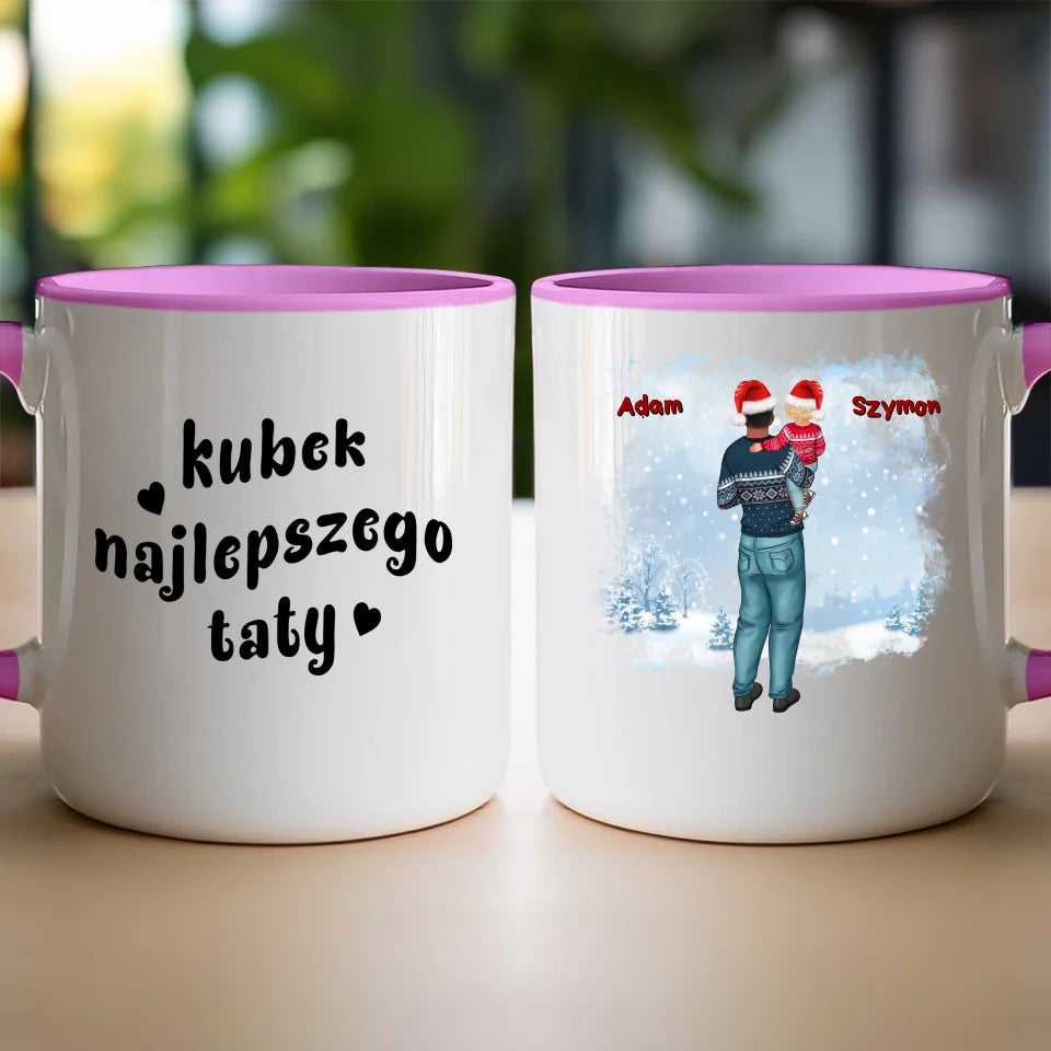 Poduszka świąteczna "Tata z dzieckiem", personalizowany