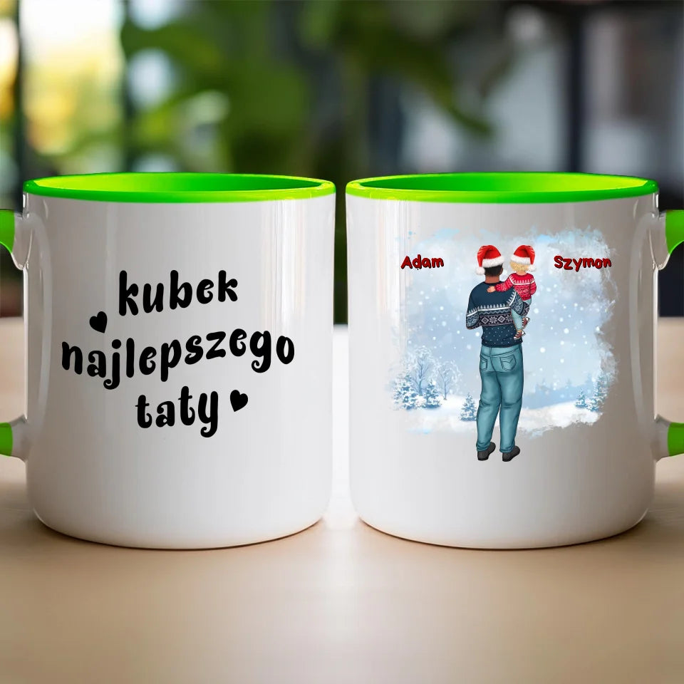 Poduszka świąteczna "Tata z dzieckiem", personalizowany