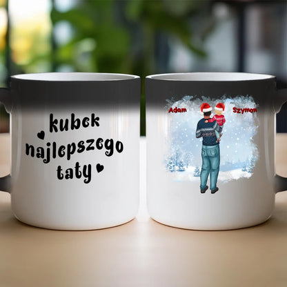 Poduszka świąteczna "Tata z dzieckiem", personalizowany