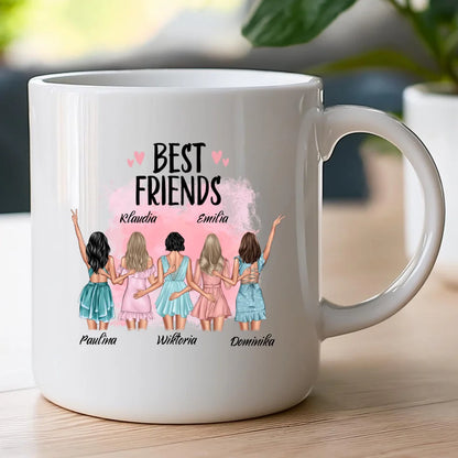 Kubek personalizowany dla przyjaciółek "BEST FRIENDS", 2-5 osób