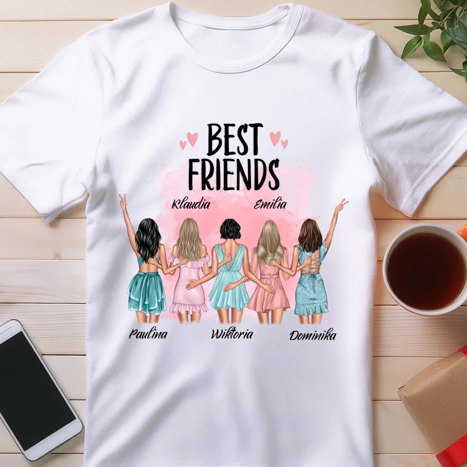 Koszulka personalizowana dla przyjaciółek "BEST FRIENDS", 2-5 osób