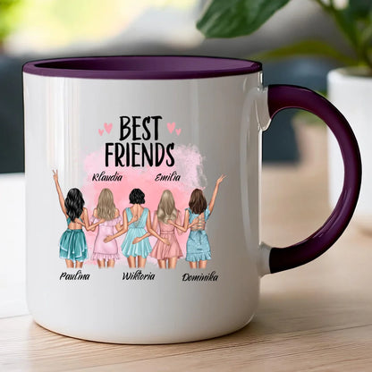 Kubek personalizowany dla przyjaciółek "BEST FRIENDS", 2-5 osób