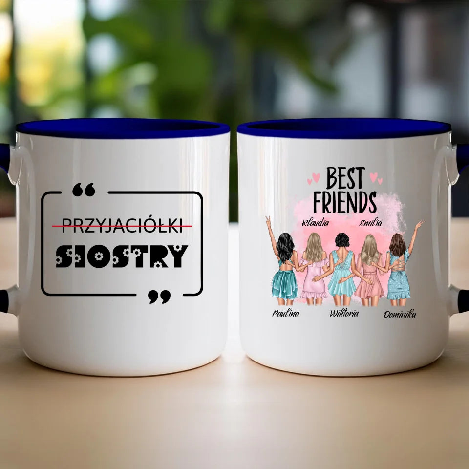 Kubek personalizowany dla przyjaciółek "BEST FRIENDS", 2-5 osób