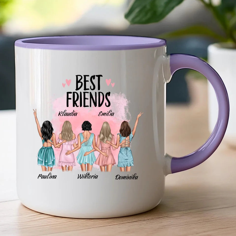 Kubek personalizowany dla przyjaciółek "BEST FRIENDS", 2-5 osób