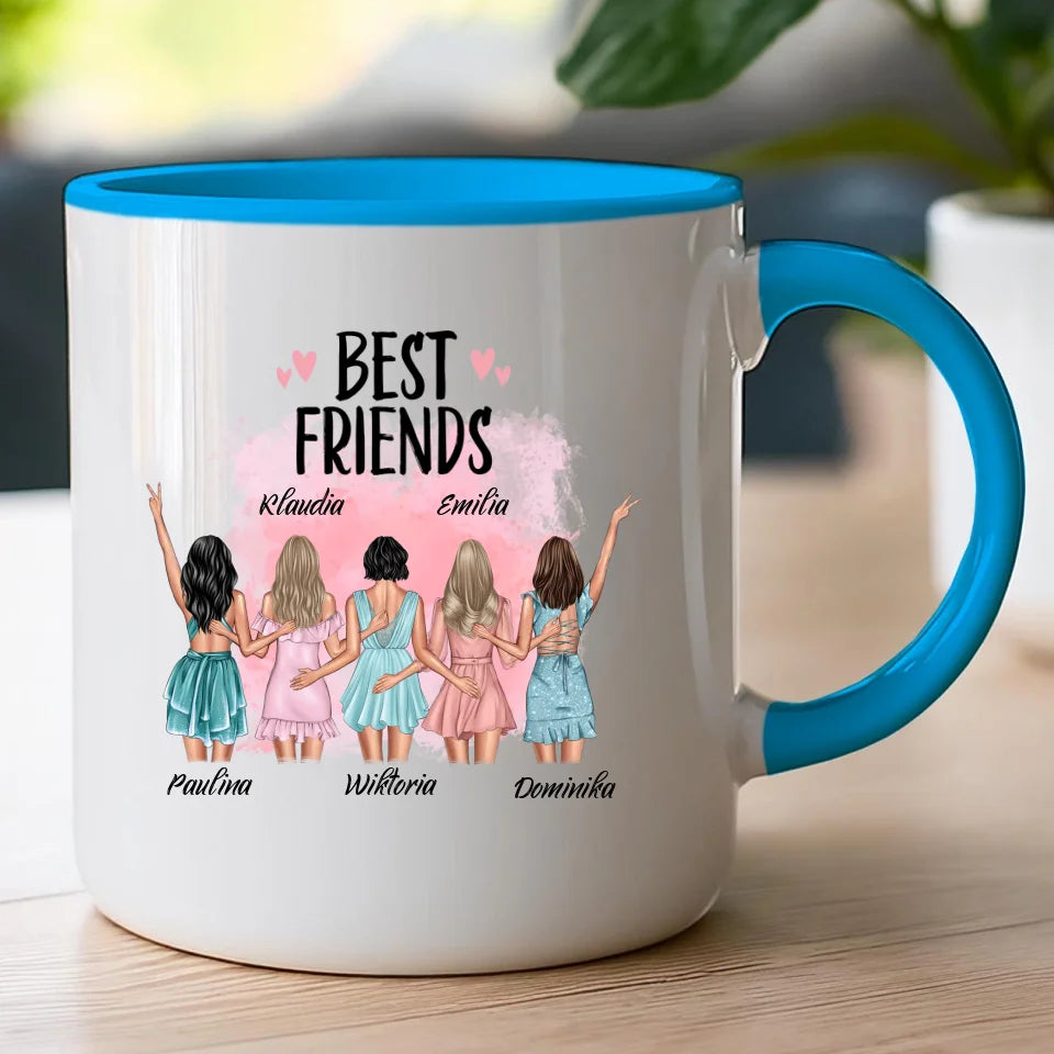 Kubek personalizowany dla przyjaciółek "BEST FRIENDS", 2-5 osób