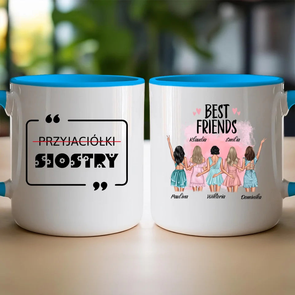 Kubek personalizowany dla przyjaciółek "BEST FRIENDS", 2-5 osób