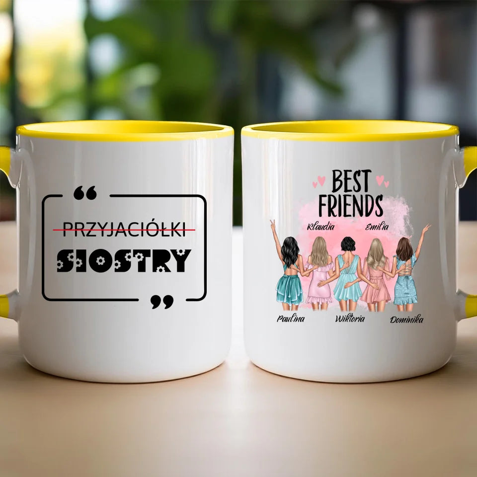 Kubek personalizowany dla przyjaciółek "BEST FRIENDS", 2-5 osób