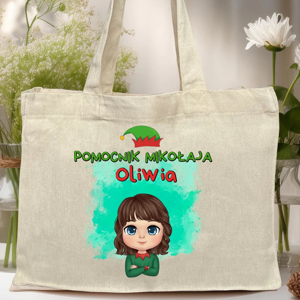 Torba personalizowana świąteczna dla dziewczynki #92