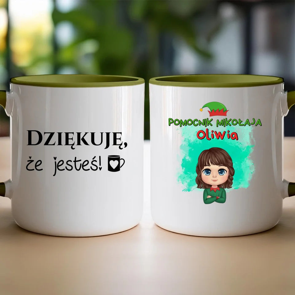 Kubek dla Dziecka  "Pomocnik Mikołaja, Mikołajki, Święta"