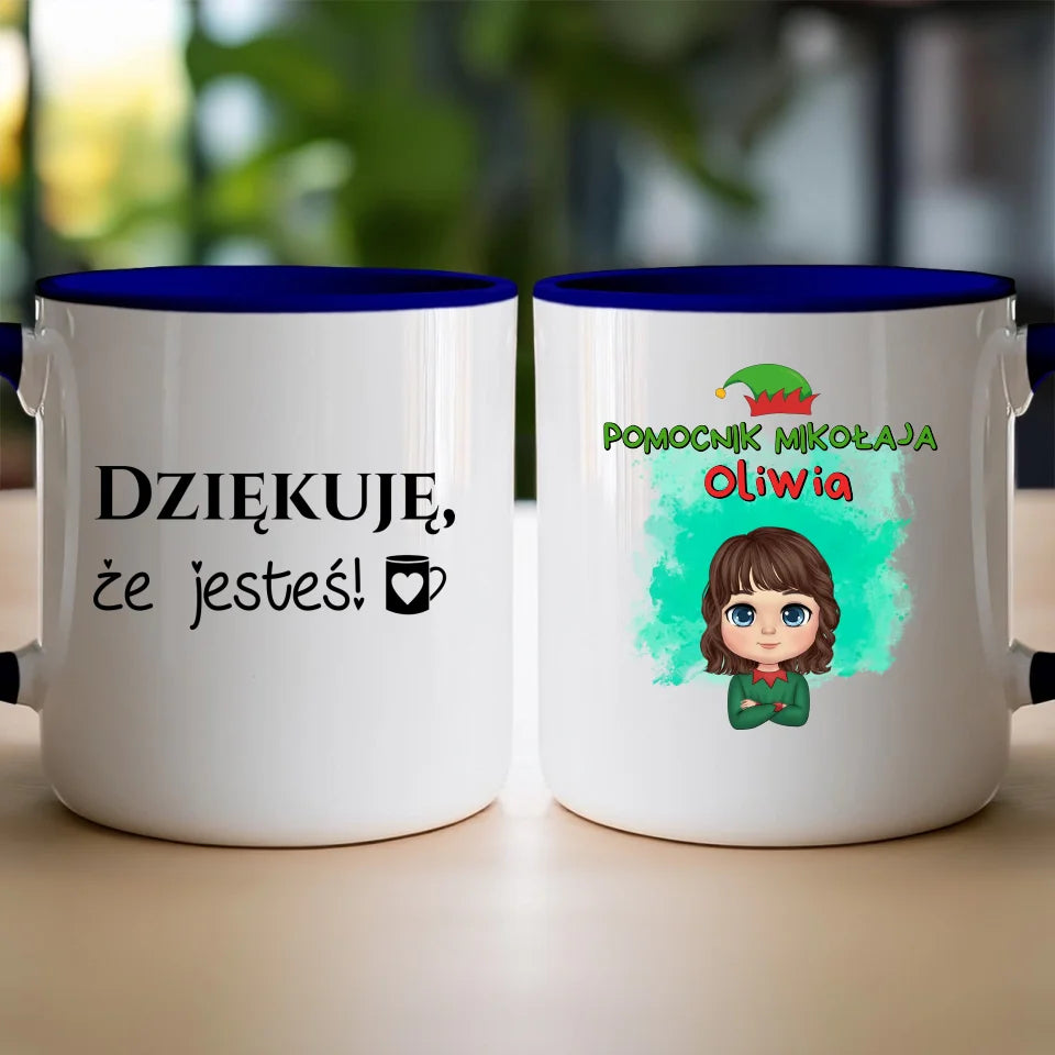 Kubek dla Dziecka  "Pomocnik Mikołaja, Mikołajki, Święta"