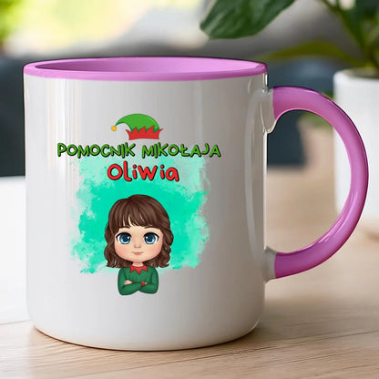 Kubek dla Dziecka  "Pomocnik Mikołaja, Mikołajki, Święta"