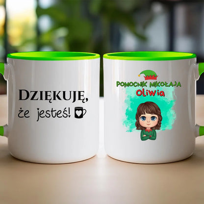 Kubek dla Dziecka  "Pomocnik Mikołaja, Mikołajki, Święta"