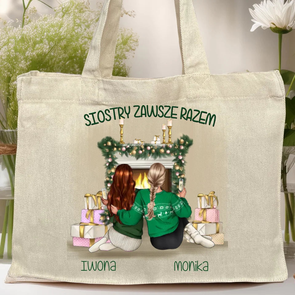 Torba personalizowana świąteczna dla siostry #1050