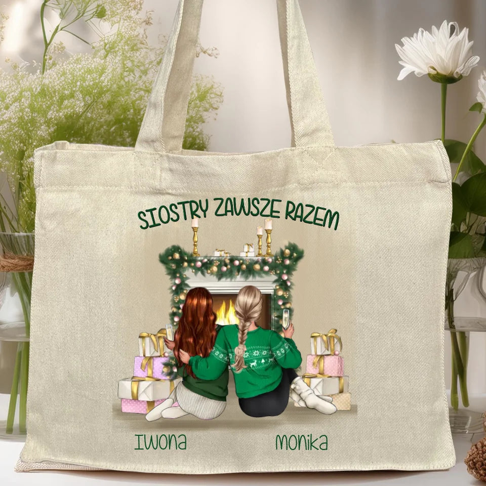 Torba personalizowana świąteczna dla siostry #1050