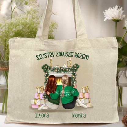Torba personalizowana świąteczna dla siostry #1050