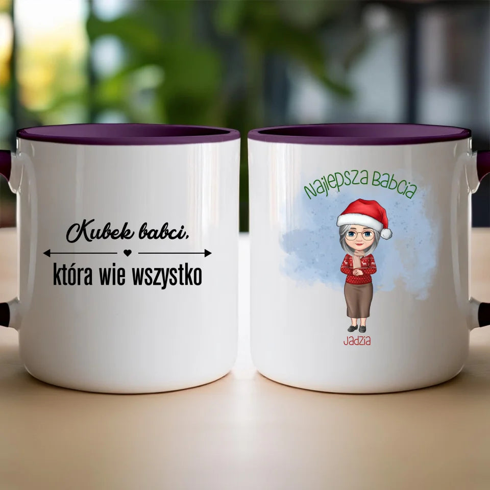 Kubek na Święta "Najlepsza babcia", personalizowany