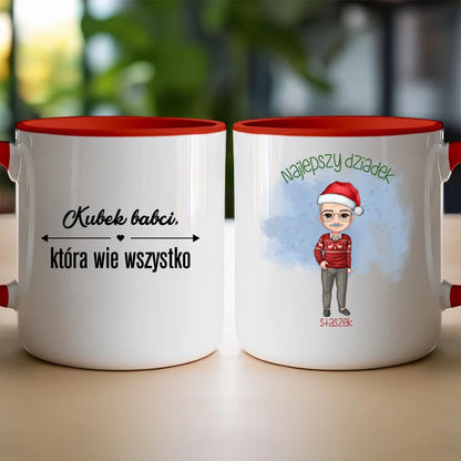 Kubek na Święta "Najlepszy dziadek", personalizowany