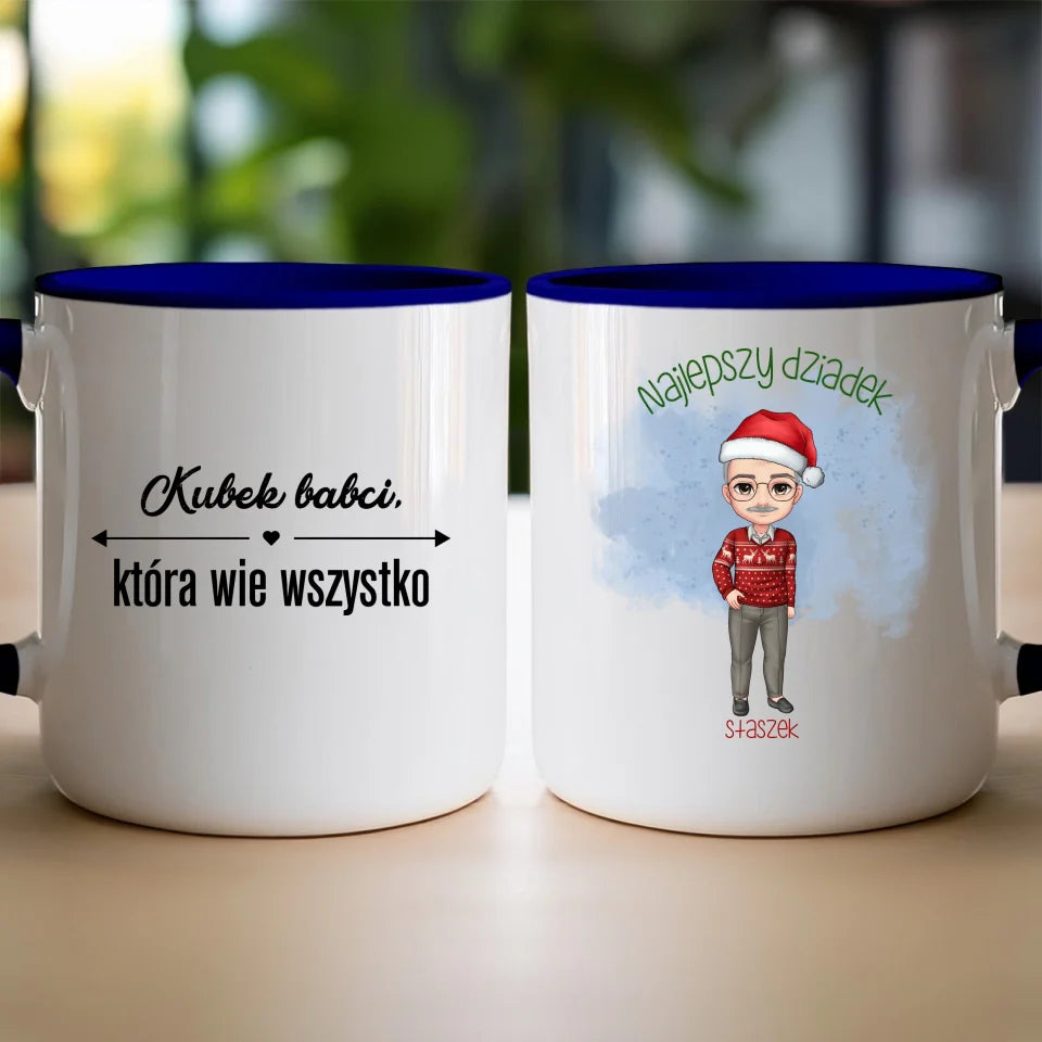 Kubek na Święta "Najlepszy dziadek", personalizowany