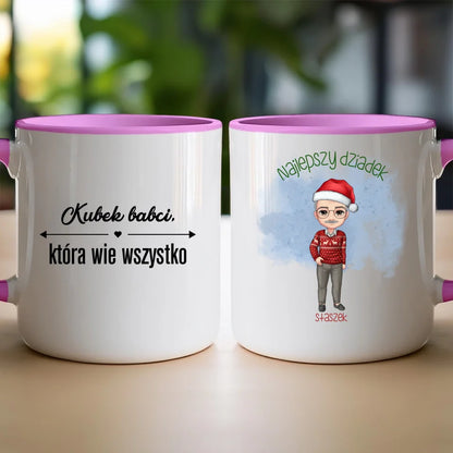 Kubek na Święta "Najlepszy dziadek", personalizowany