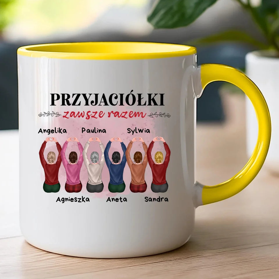 Kubek dla Przyjaciółek "Przyjaciółki zawsze razem, 2-6 osób", z imionami