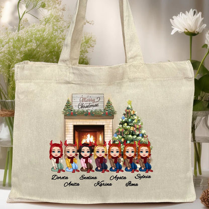 Torba personalizowana świąteczna dla przyjaciółek 1-7 osób #122