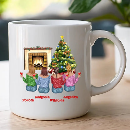 Kubek personalizowany świąteczny dla przyjaciółek #129