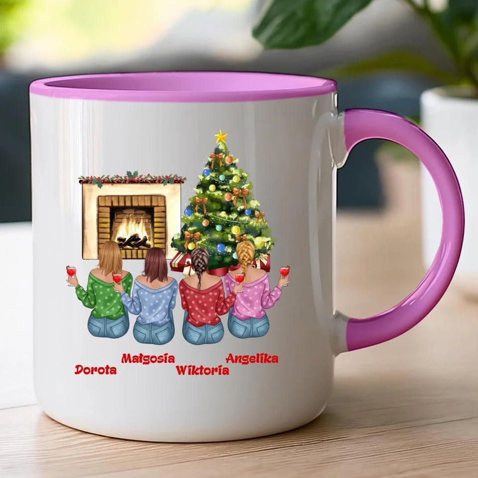 Kubek personalizowany świąteczny dla przyjaciółek #129