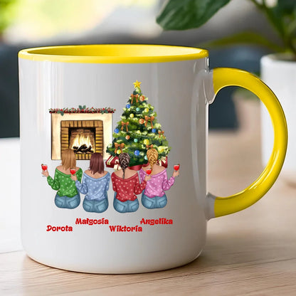 Kubek personalizowany świąteczny dla przyjaciółek #129