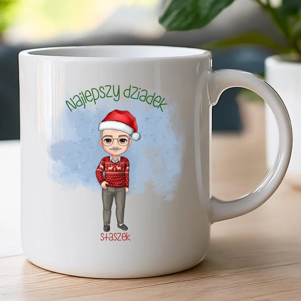 Kubek personalizowany dla dziadka świąteczny #270