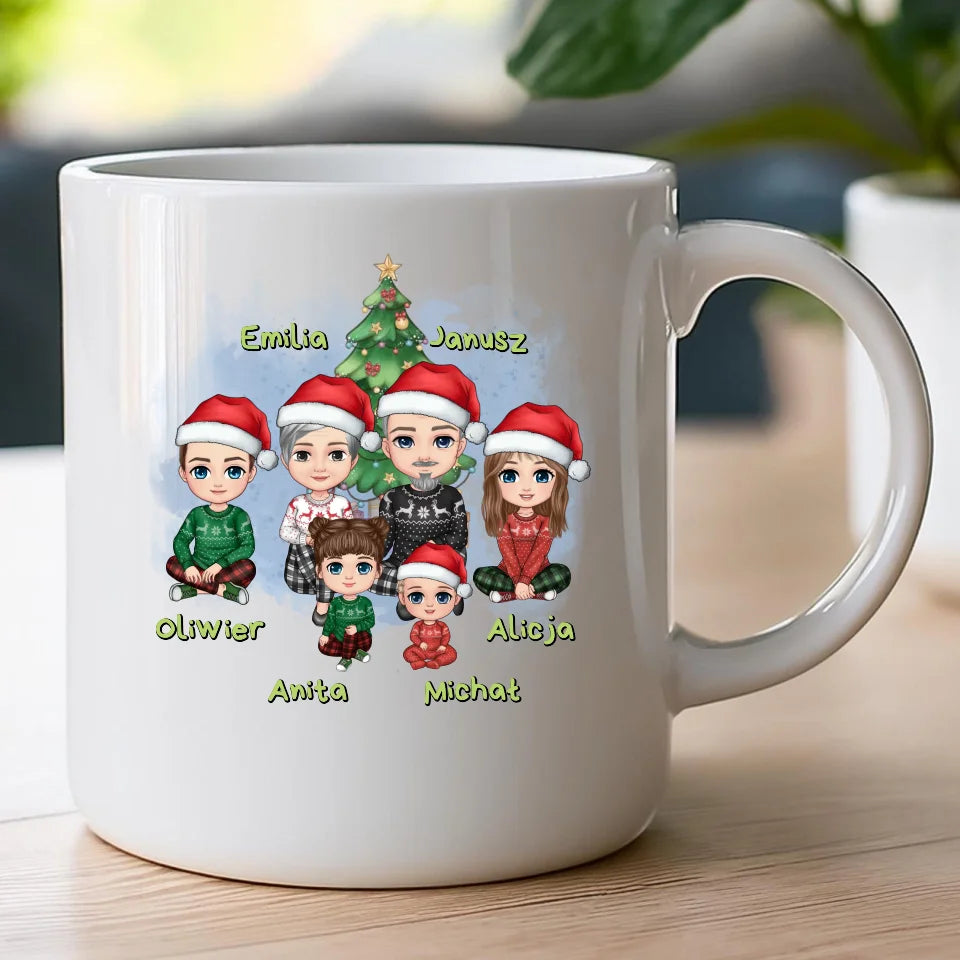 Kubek personalizowany świąteczny dla babci i dziadka #602