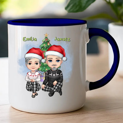 Kubek personalizowany świąteczny dla babci i dziadka #603