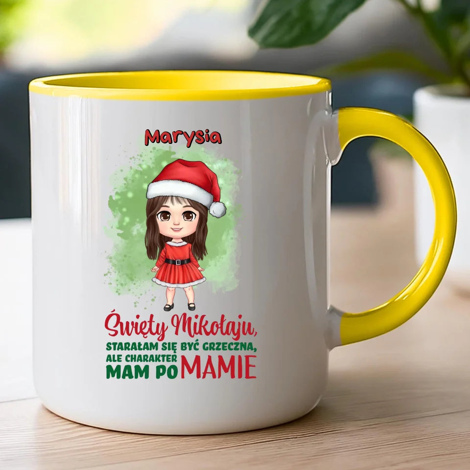 Kubek personalizowany świąteczny dla dziewczynki #90