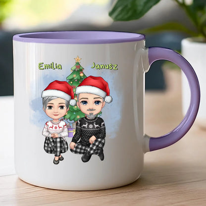 Kubek personalizowany świąteczny dla babci i dziadka #603