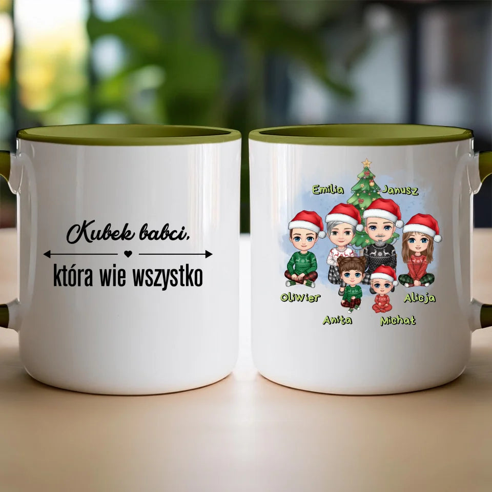 Kubek personalizowany świąteczny dla babci i dziadka #602