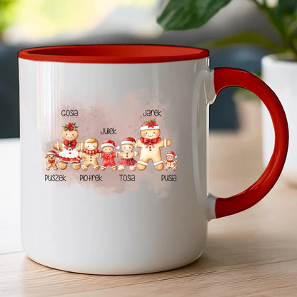 Kubek personalizowany świąteczny dla rodziny - ze zwierzakami #808