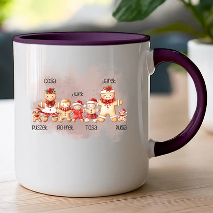 Kubek personalizowany świąteczny dla rodziny - ze zwierzakami #808