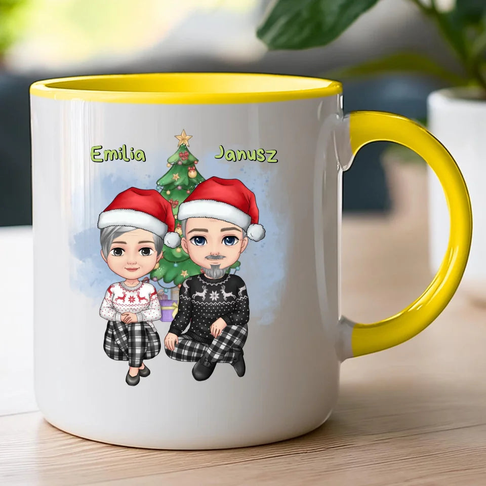 Kubek personalizowany świąteczny dla babci i dziadka #603