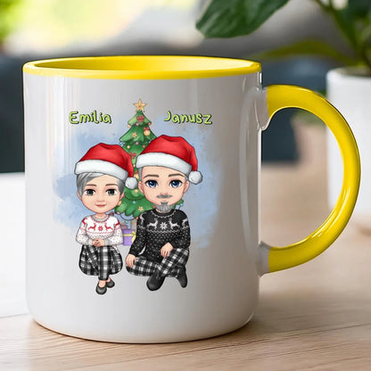 Kubek personalizowany świąteczny dla babci i dziadka #603