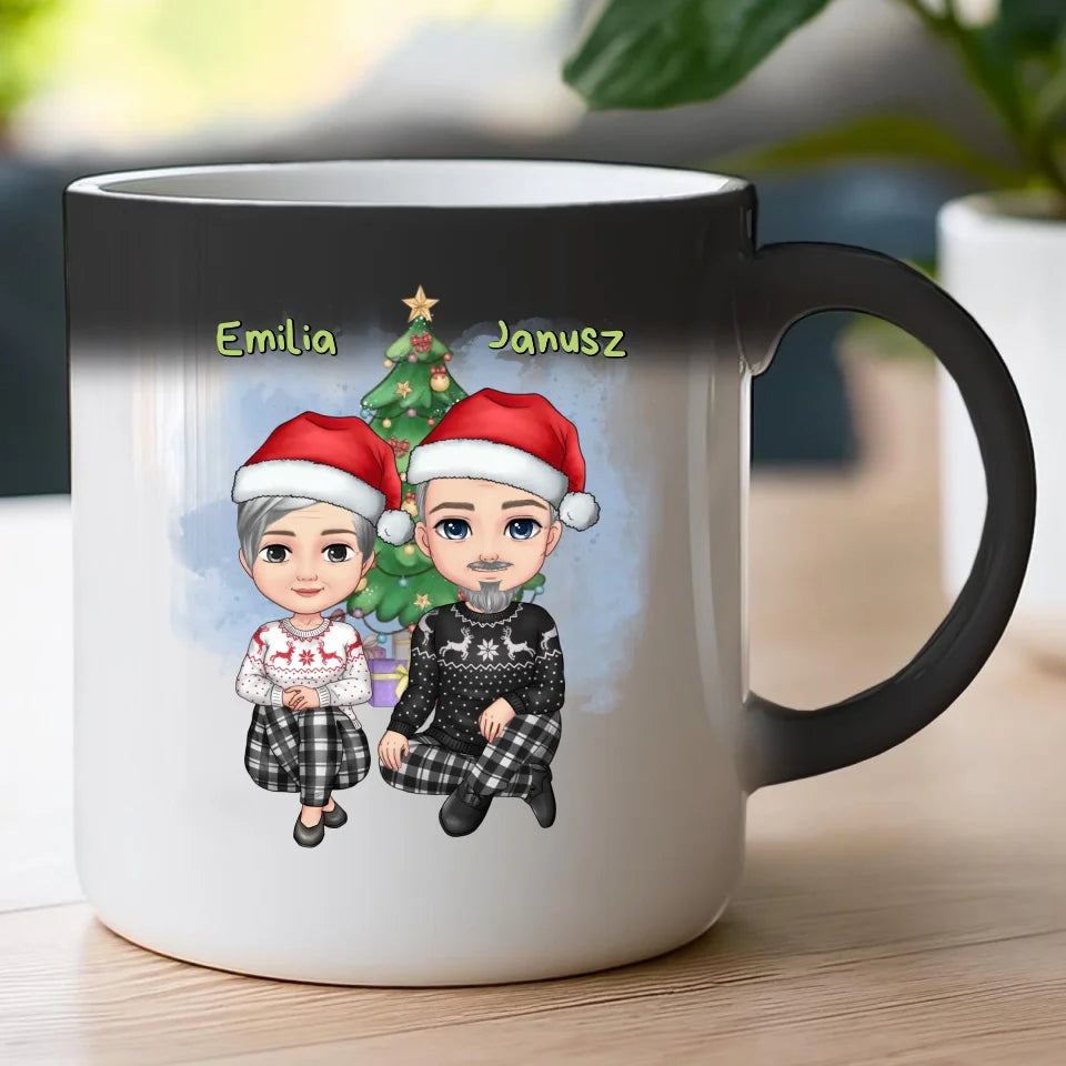 Kubek personalizowany świąteczny dla babci i dziadka #603
