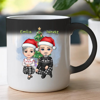 Kubek personalizowany świąteczny dla babci i dziadka #603