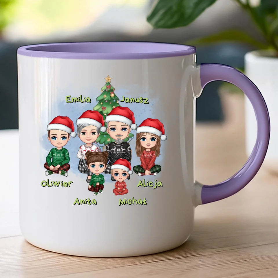 Kubek personalizowany świąteczny dla babci i dziadka #602