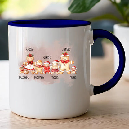 Kubek personalizowany świąteczny dla rodziny - ze zwierzakami #808